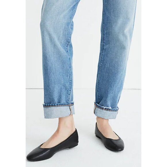 Madewell The Reid Ballet Flat in Leather Womens Black Size 7 - Picture 10 of 11